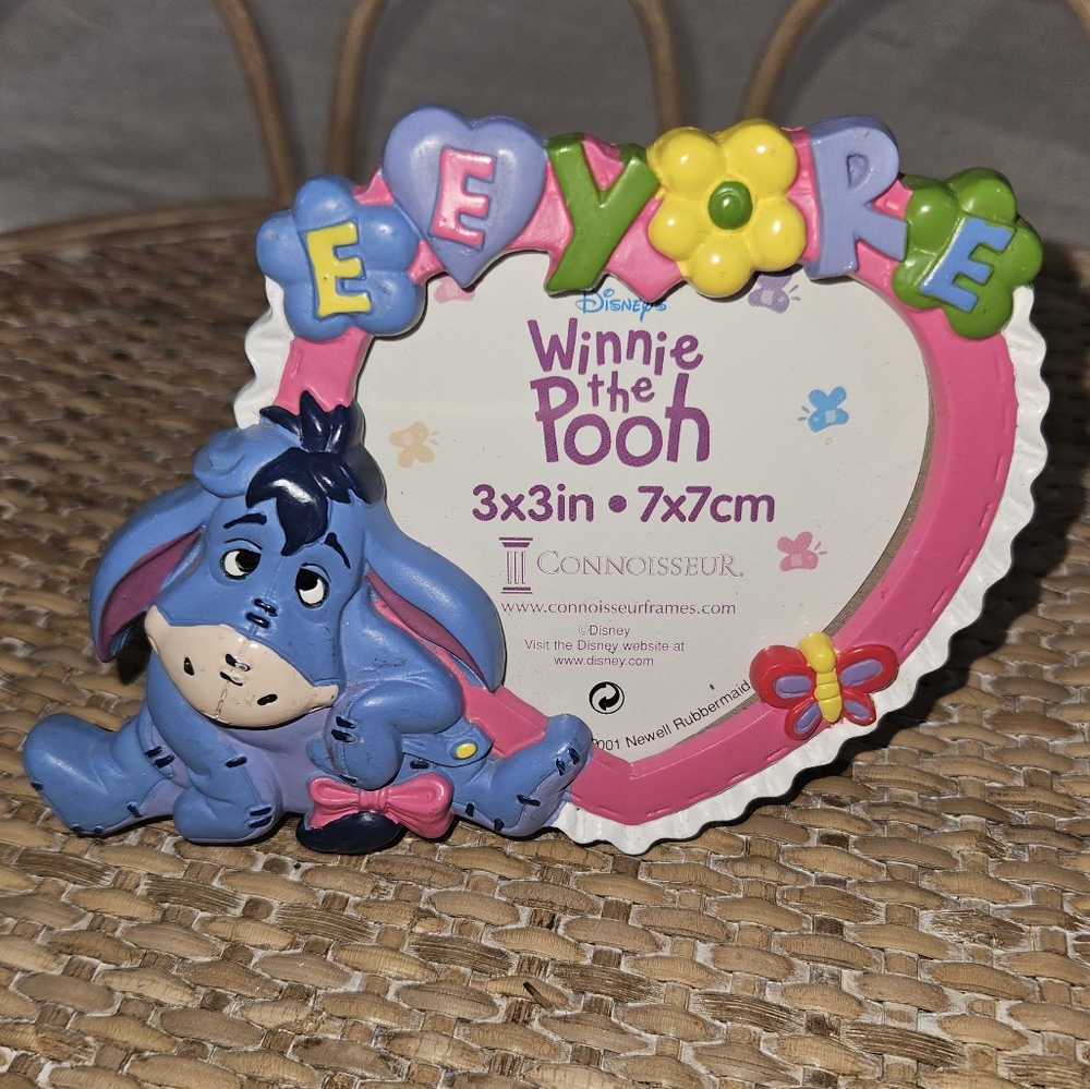 Eeyore Picture Frame Disney Winnie the Pooh Small Tabletop Stand Up Collectible